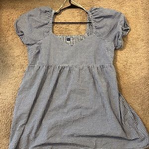 Old Navy blue gingham dress